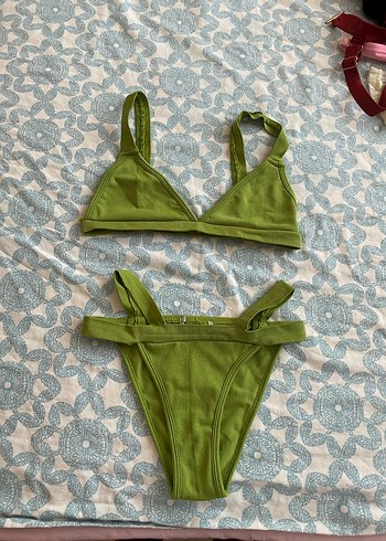 Yeşil Strappy Bikini Takımı