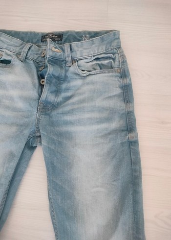 s Beden Düğmeli Mavi Pastel Denim Pantolon