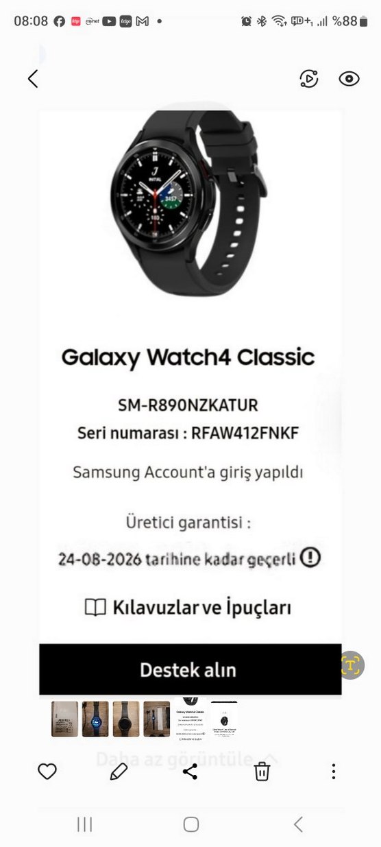 samsung watch 4 classic 46 mm - Görsel 5