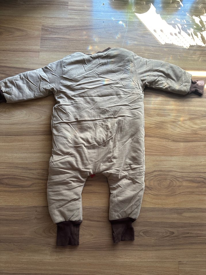 Bej Fermuarlı Bebek uyku Tulumu - Görsel 5