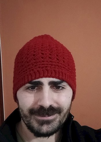 Bordo Örgü Kadın, Erkek Bere - Görsel 4