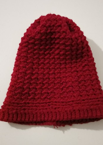 Bordo Örgü Kadın, Erkek Bere - Görsel 2