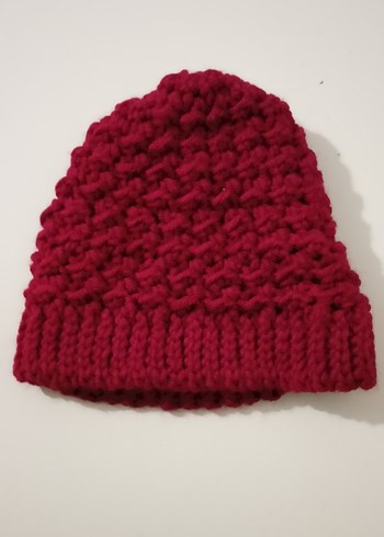 Bordo Örgü Kadın, Erkek Bere - Görsel 7