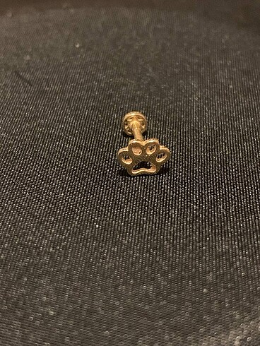  Beden altın Renk Kürel Accessories 14 Ayar Altın Tragus Piercing Pati Model
