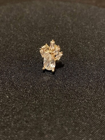  Beden Kürel Accessories 14 Ayar Altın Tragus Piercing Taşlı Model