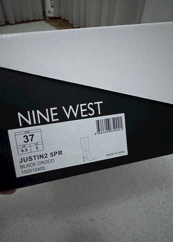 Nine West Siyah Deri İnce Topuklu Diz Boyu Çizmeler - Görsel 6