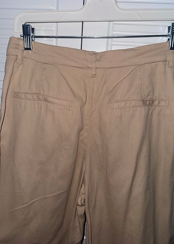 Zara Bej Kadın Keten Bol Kesim Pantolon - Görsel 4