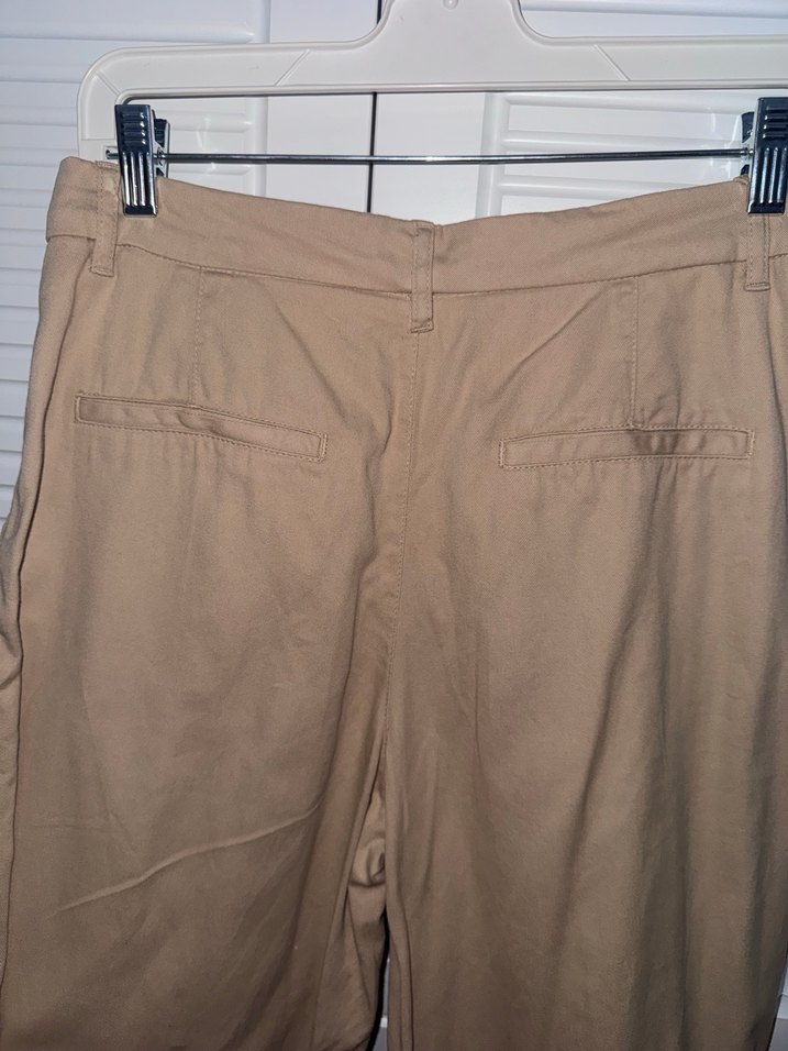 Zara Bej Kadın Keten Bol Kesim Pantolon - Görsel 4