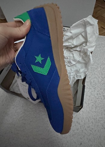 Converse Run Star Trainer Unisex Mavi Süet Sneaker - Görsel 4