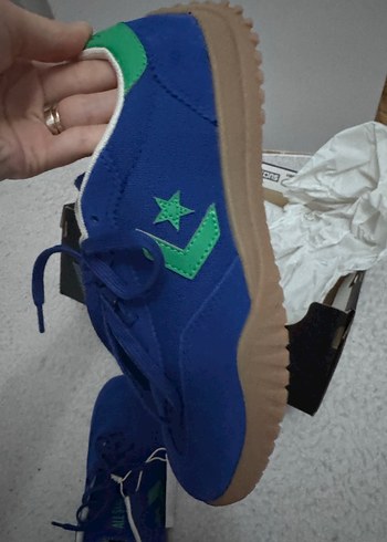 Converse Run Star Trainer Unisex Mavi Süet Sneaker - Görsel 6