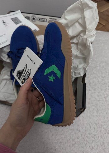 Converse Run Star Trainer Unisex Mavi Süet Sneaker - Görsel 2