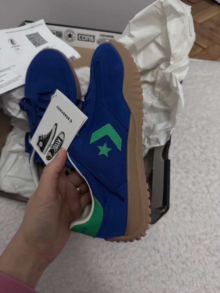 Converse Run Star Trainer Unisex Mavi Süet Sneaker - Görsel 2