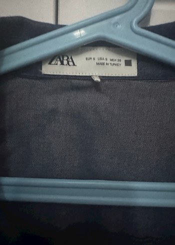 Zara Nakış Detaylı Düğmeli Denim Kadın Gömlek - Görsel 3