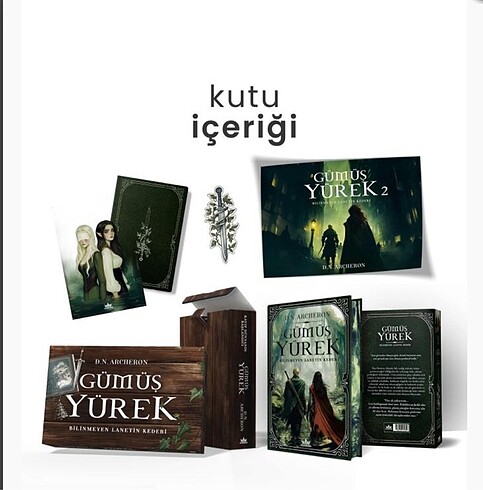 Gümüş yürek 2 - D. N. Archeron sıfır ciltli yan boyamalı