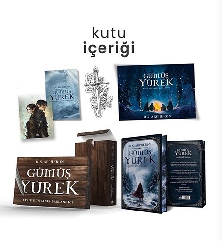 Gümüş yürek 1 - D. N. Archeron sıfır ciltli yan boyamalı