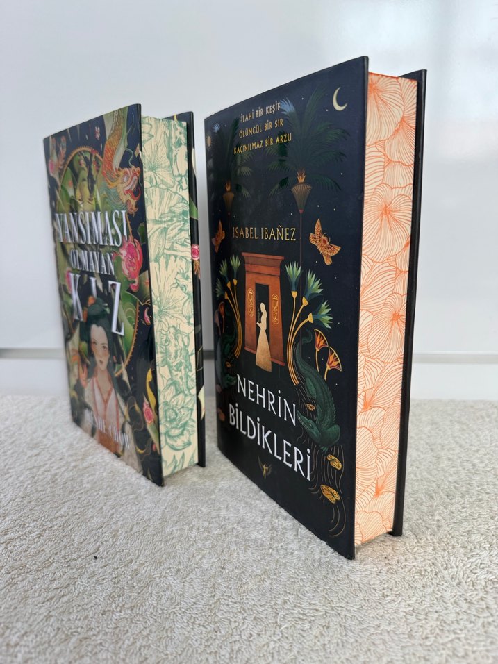 Yansıması Olmayan Kız & Nehrin Bildikleri ciltli ve yan boyamalı - Görsel 2