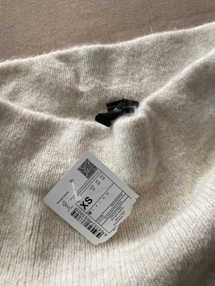 Kadın Gri Uzun Triko Keten Etek - Görsel 4