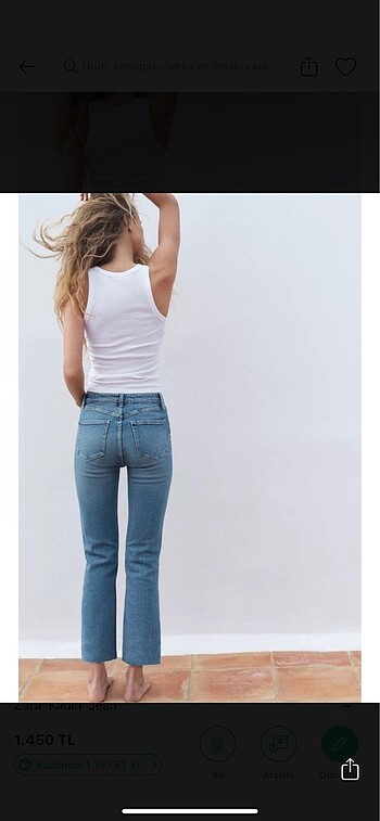 Zara jean pantolon - Görsel 2