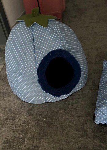 Mavi Puantiyeli Kedi ve yavru köpek Yatağı - Görsel 7