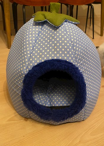 Mavi Puantiyeli Kedi ve yavru köpek Yatağı - Görsel 3