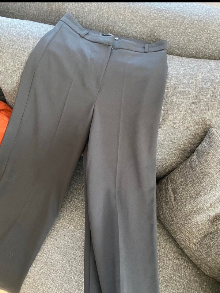 Gri Kadın Kumaş Pantolon Normal Boy - Görsel 2