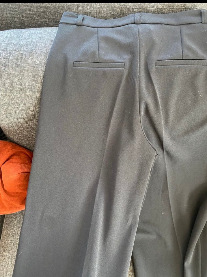 Gri Kadın Kumaş Pantolon Normal Boy - Görsel 3