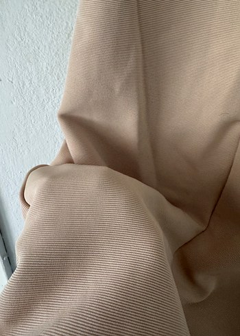 Bej V Yakalı Midi Kadın Elbise - Görsel 3