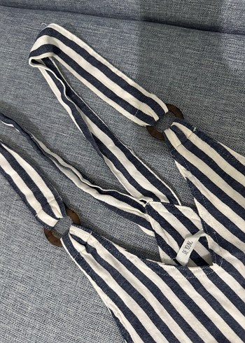 Çizgili Askılı Midi Tulum - Görsel 4