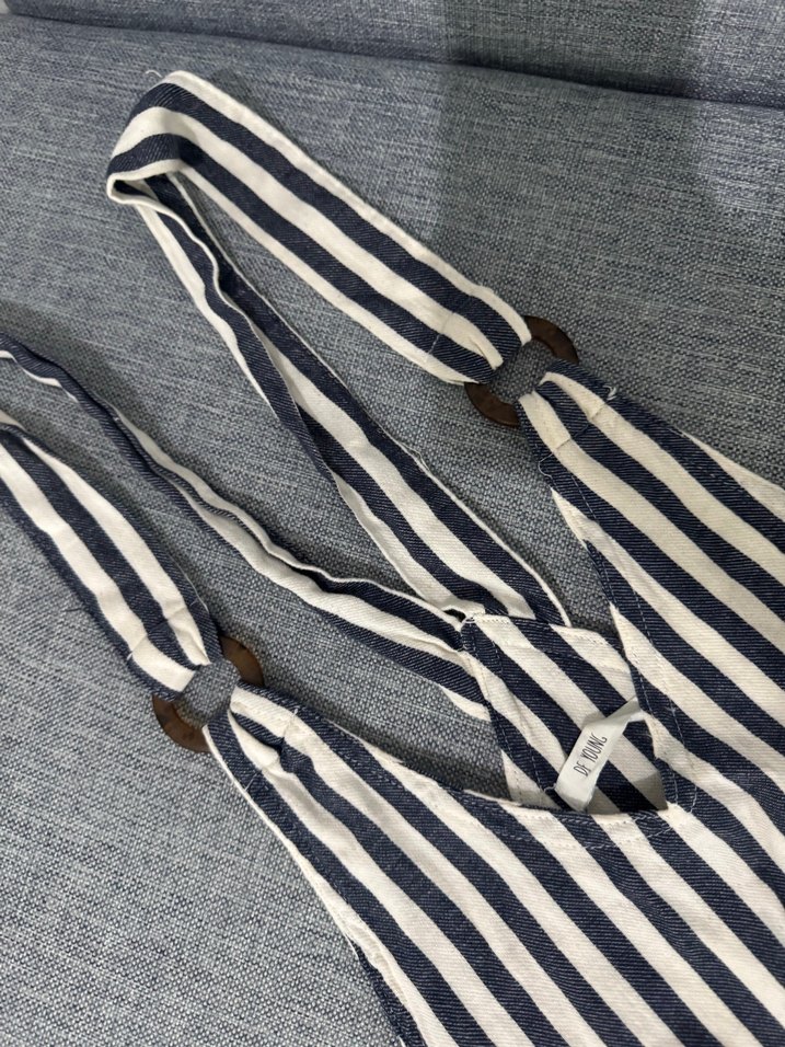 Çizgili Askılı Midi Tulum - Görsel 4