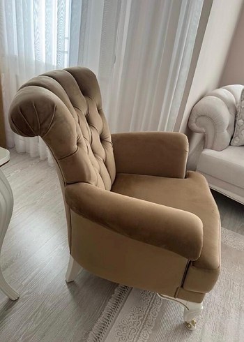 Bellona Modern Klasik Bej Koltuk Ortusu