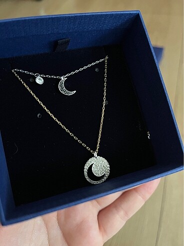 Beden çeşitli Renk swarovski crystal wishes ay kolye seti