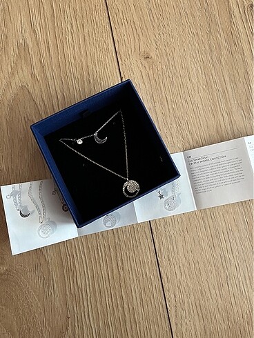 Beden swarovski crystal wishes ay kolye seti