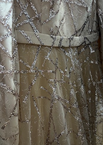 Uzun Kollu Nişan Elbisesi - Görsel 2