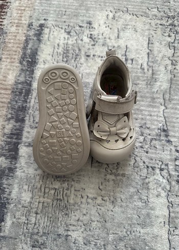 Kız Bebek Beyaz İlk Adım Ayakkabısı Velcro - Görsel 4