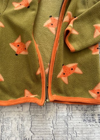 Kız Çocuk Renkli Baskılı Fermuarlı Ceket - Görsel 2