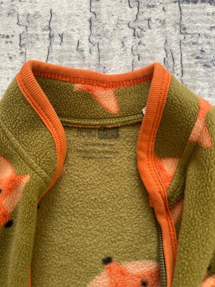 Kız Çocuk Renkli Baskılı Fermuarlı Ceket - Görsel 3