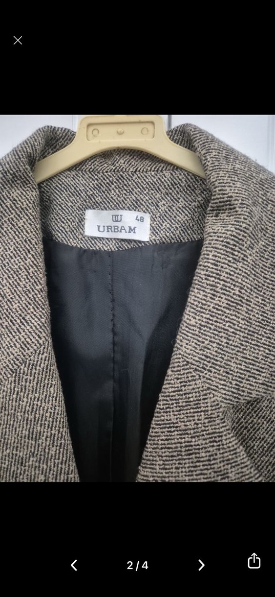 Düğmeli Bej Kadın Blazer Ceket - Görsel 3