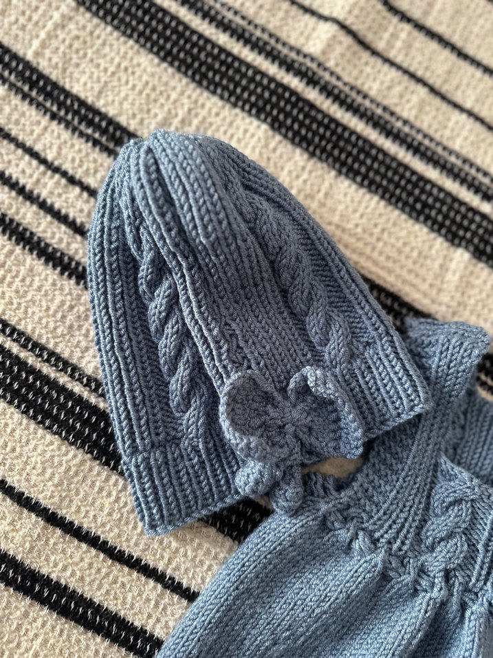 Gri Örgü Bohem Kız Elbisesi - Görsel 4