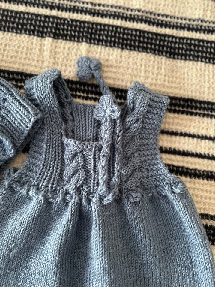 Gri Örgü Bohem Kız Elbisesi - Görsel 3