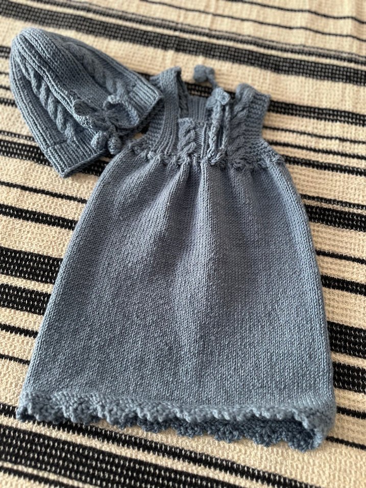 Gri Örgü Bohem Kız Elbisesi - Görsel 2