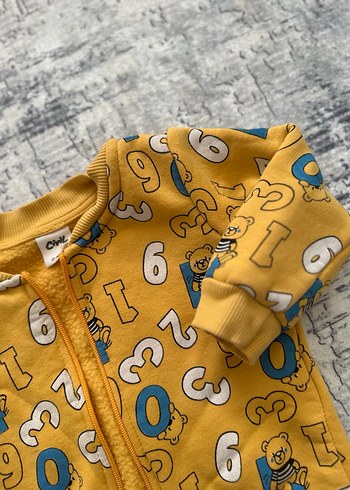 Sarı Fermuarlı Erkek Çocuk Sweatshirt - Görsel 2