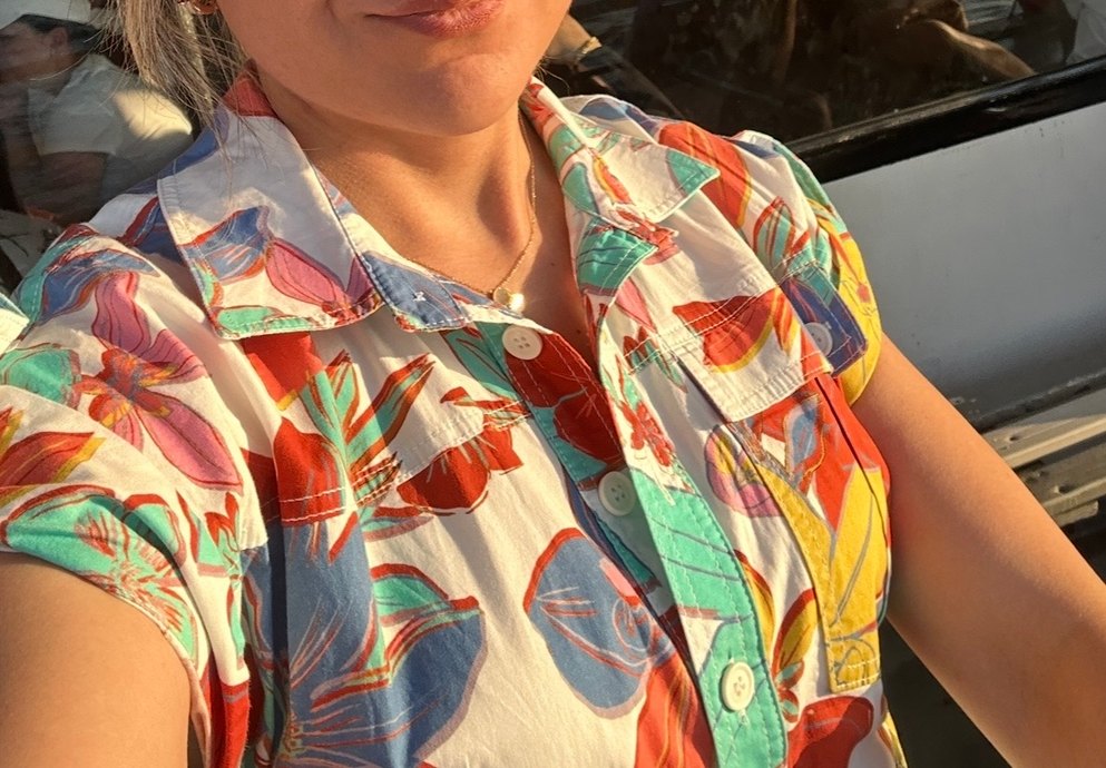 Renkli Desenli Kısa Kollu kısa şort tulum - Görsel 4