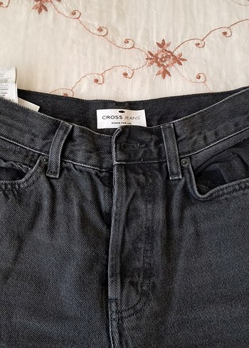 26 Beden siyah Renk Siyah Kemerli Midi Boy Kadın Kot Pantolon
