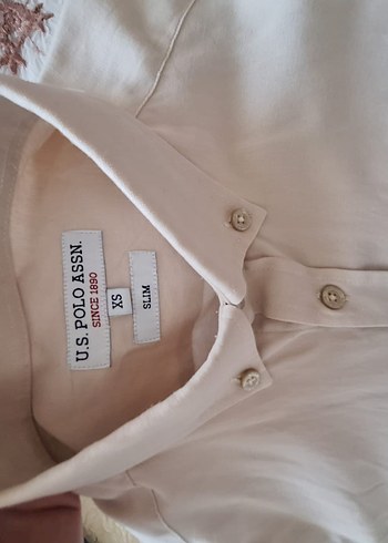 U.S Polo Assn. Bej Pamuklu Uzun Kollu Erkek Gömlek