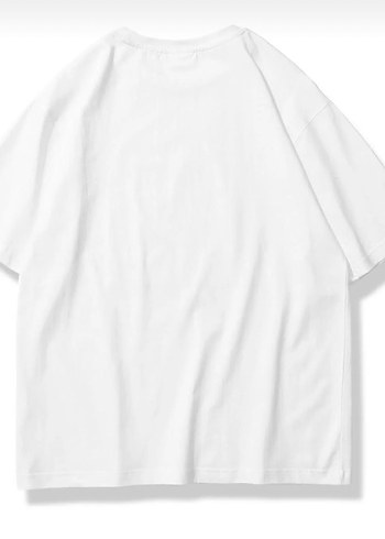 Beyaz Baskılı Pamuklu Kadın Tişört - Görsel 2