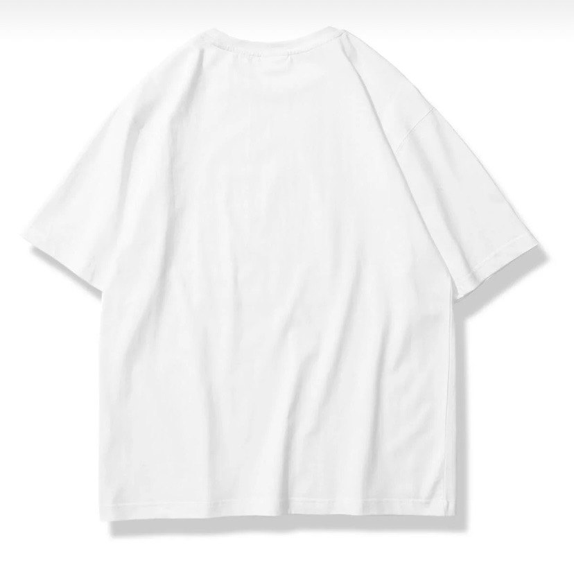 Beyaz Baskılı Pamuklu Kadın Tişört - Görsel 2