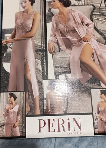 Pembe Uzun Askılı Kadın gecelik takımı