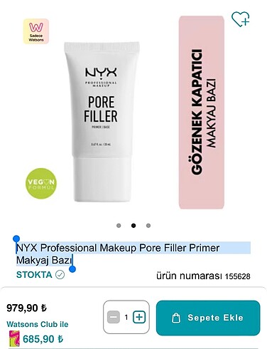  Beden Renk NYX PORE FILLER MAKYAH BAZI