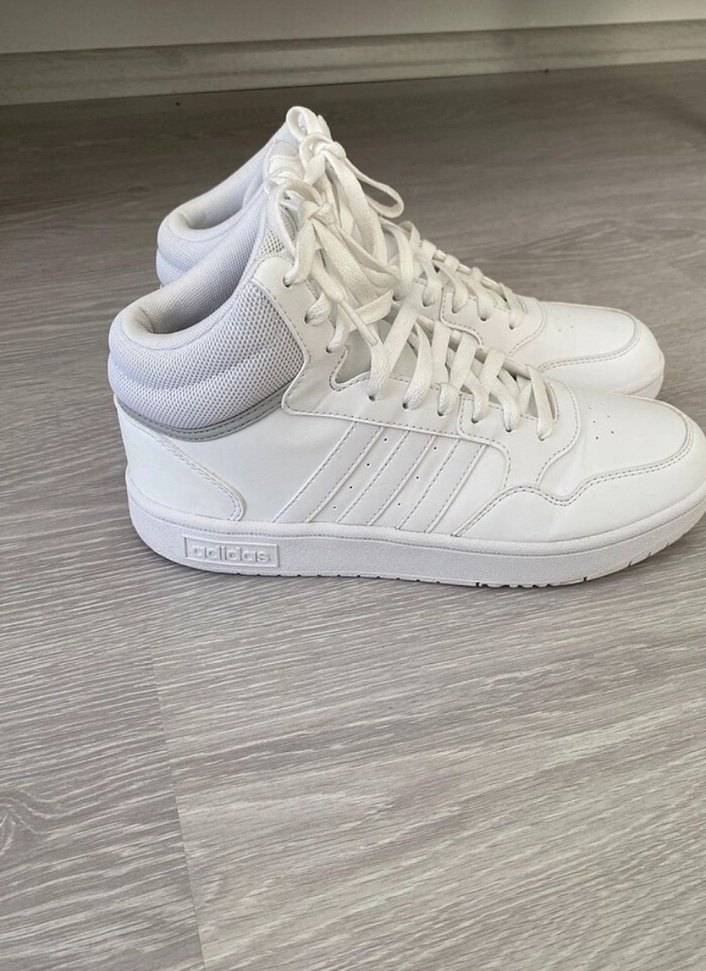 Beyaz Bağcıklı Unisex Adidas Spor Ayakkabı - Görsel 2