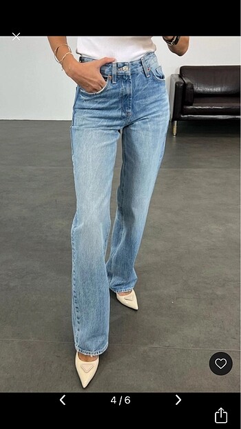 34 Beden mavi Renk Zara straight jean